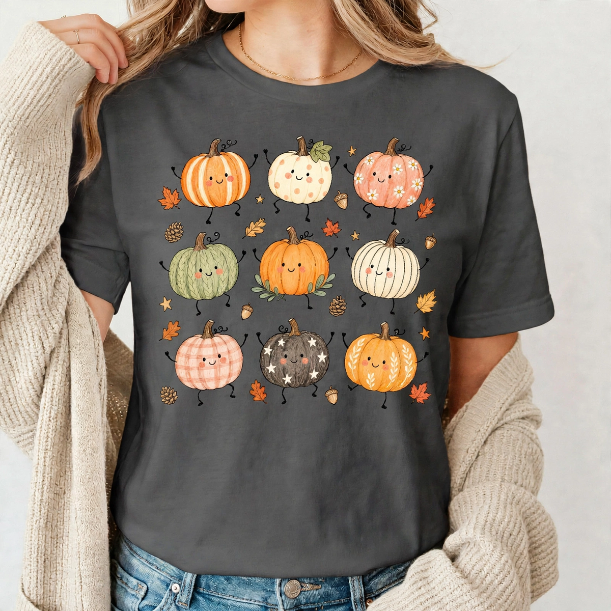 T-Shirt with pumpkins