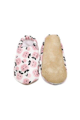 Soft 100% Organic Cotton Baby Slippers - Apple