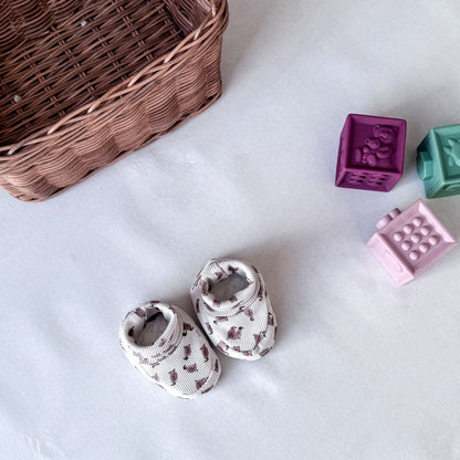 Chaussons naissance en coton bio, Pingouins