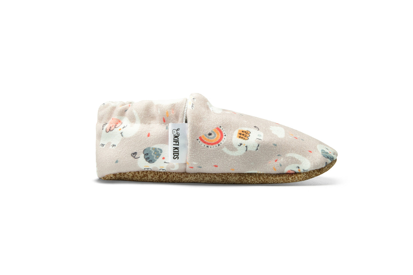 Chaussons bébé antidérapants à motif éléphant pour tout-petits