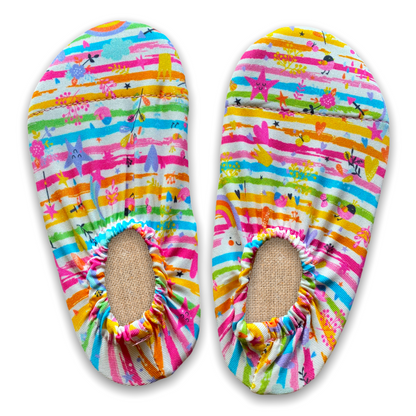 Children's Non-Slip Swim Shoes, Beach shoes, Rainbow design